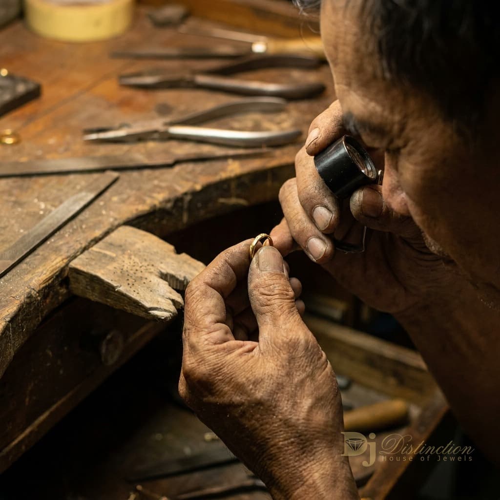 Master goldsmith with forty years of experience at the bench